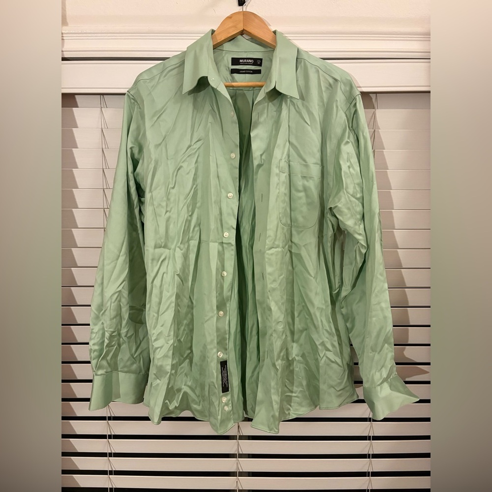 Mens Green Button Down Shirt